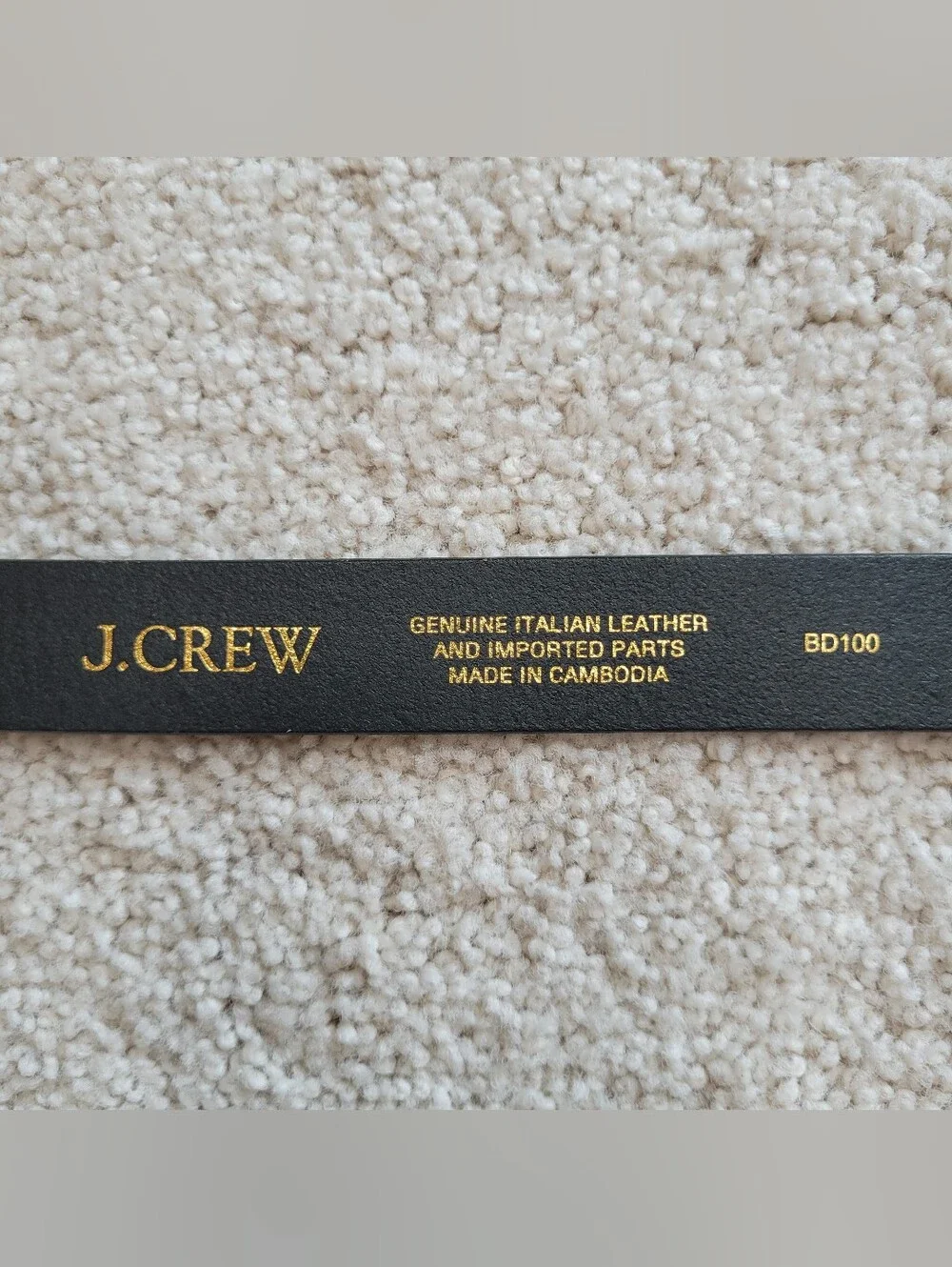 J. Crew Green Genuine Italian Leather Belt with Gold Buckle Size S - Picture 6 of 8
